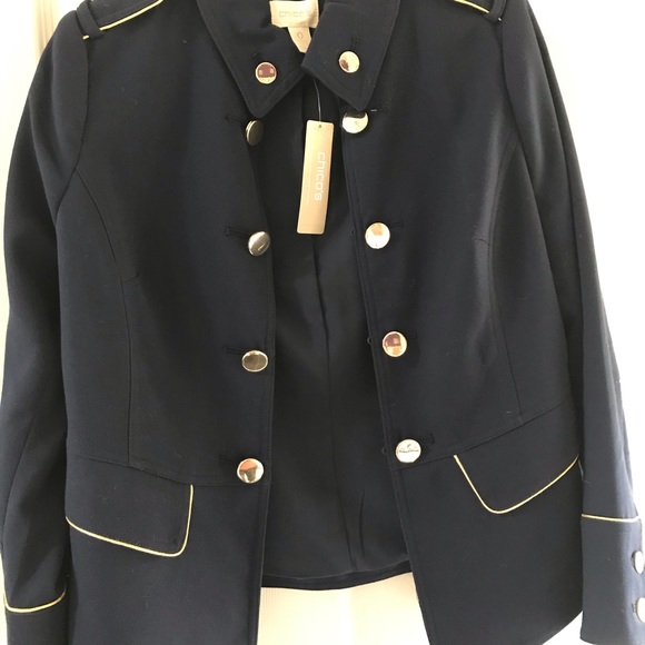 Navy Chico’s blazer size 0 - Picture 3 of 6